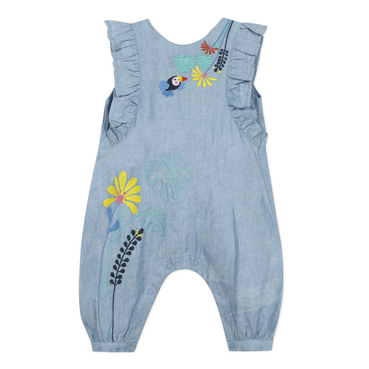 CATIMINI Embroidered tencel Jumpsuit