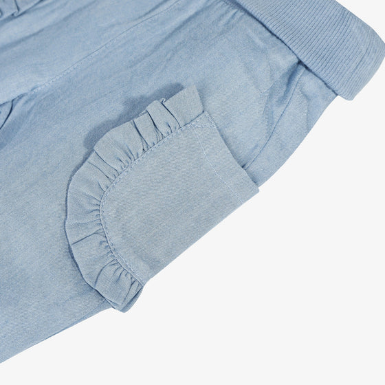Short sleeve t-shirt and soft denim pants set