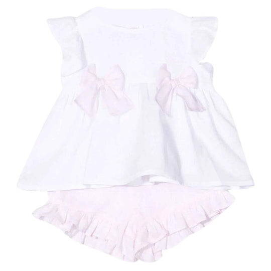IL GUFO Linen and Bows Two Piece Set
