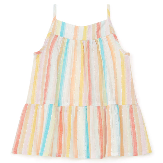 Striped Lurex Swing Top  - FINAL SALE