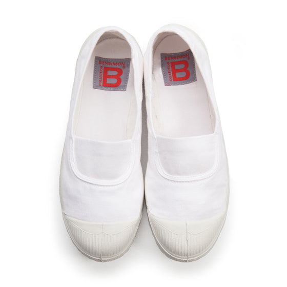Womens -  Elastic Tennis Shoes - White