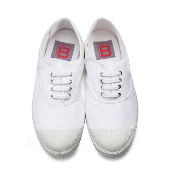 Womens -  Laces Tennis Shoes - White