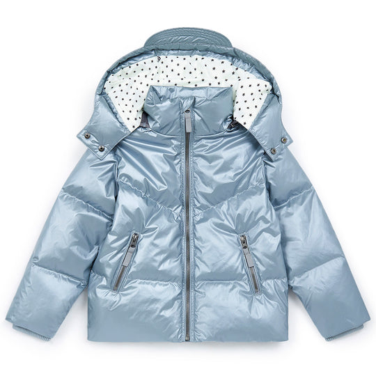BONTON Freeze Silver-Blue Puffer Coat