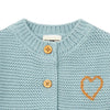 Heart Knit Baby Jumpsuit, Blue