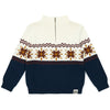 Knit Snowflake Pullover Zip Sweater - FINAL SALE