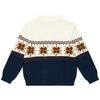 Knit Snowflake Pullover Zip Sweater - FINAL SALE