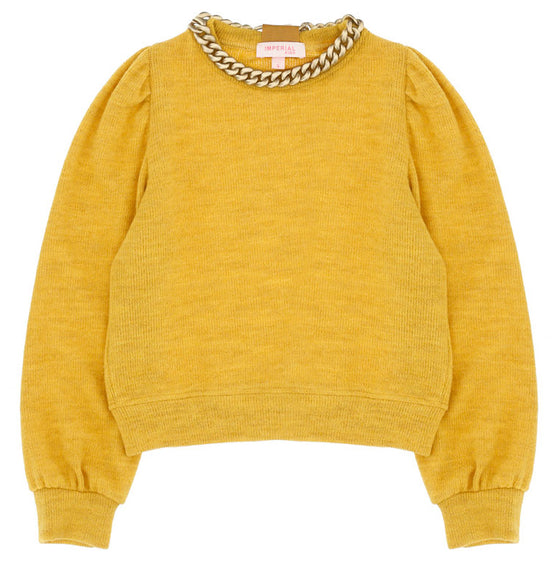 Curb Chain Necklace Sweater