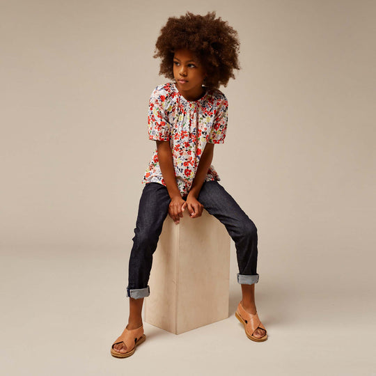 BONPOINT Smocked blouse grenadine flower