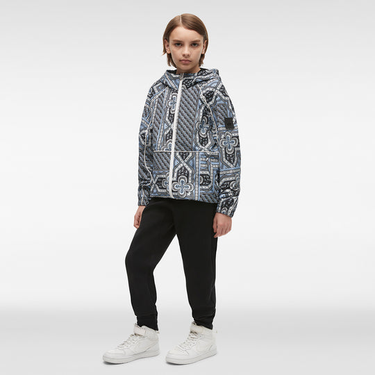 MOOSE KNUCKLES Highfield Printed Windbreaker Jacket - Blue
