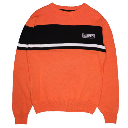 ICEBERG Logo Stripe Knit Sweater