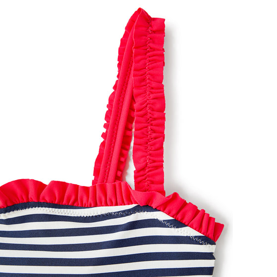 Contrast Striped Bathing Suit  - FINAL SALE