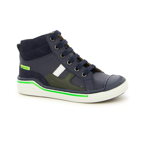 SHOO POM Pitch Neon Laces and Zip Sneakers