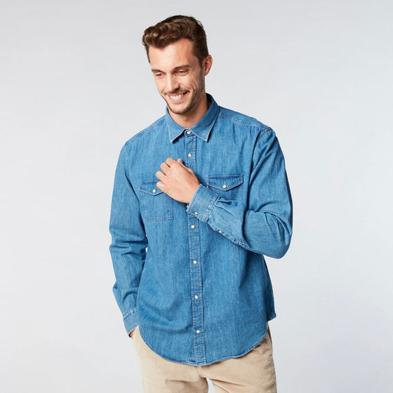 Denim Button-Down Shirt  - FINAL SALE