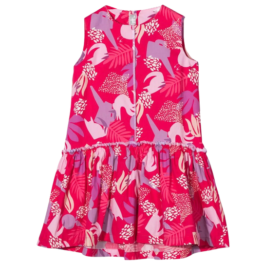 IL GUFO Abstract Print Red Dress