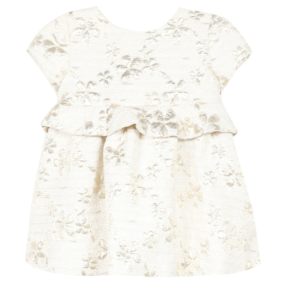 Pearl Floral Jacquard Baby Dress  - FINAL SALE
