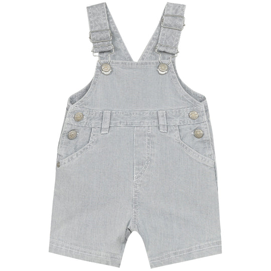 Light Blue Striped Baby Overalls