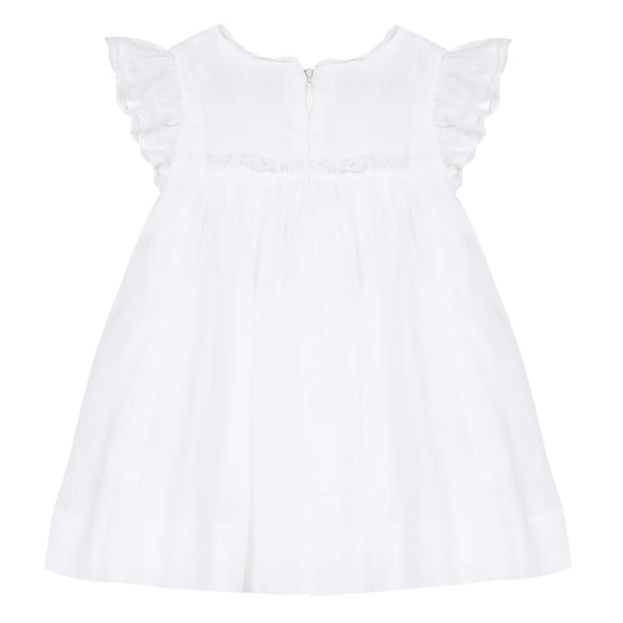 White Lace Beaded Baby Dress