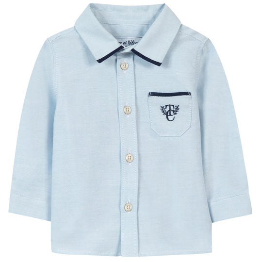 TARTINE ET CHOCOLAT Sky Blue Poplin Shirt