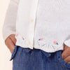 Embroidered Floral Baby Cardigan  - FINALSALE