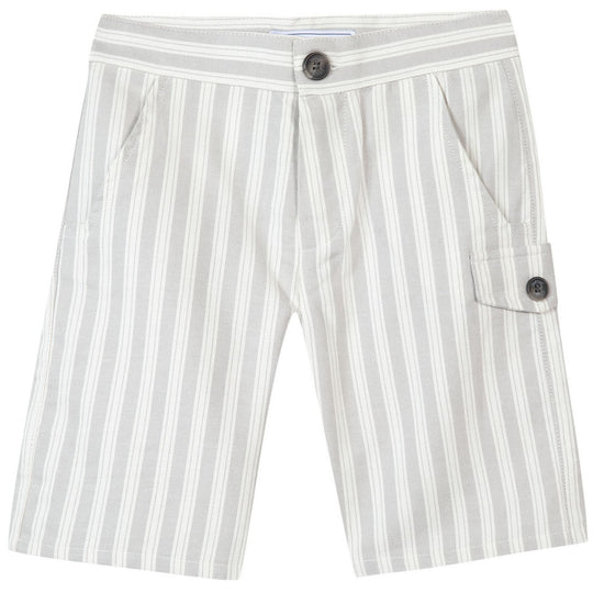 TARTINE ET CHOCOLAT Grey Stripe Cotton Shorts