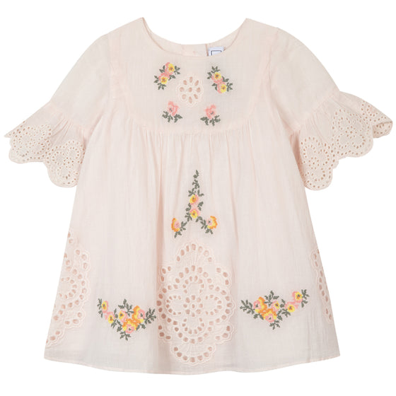 Lace Embroidered Baby Dress - FINAL SALE