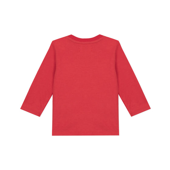 Red T-shirt with detachable badges  - FINAL SALE