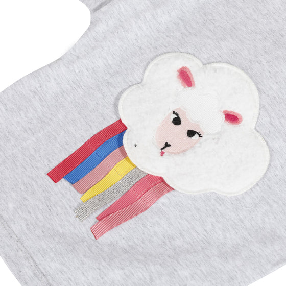 Marl grey T-shirt with sheep visual