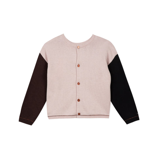 CATIMINI Dalmatian Contrast Sleeve Cardigan