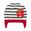 Striped hat with embroidery