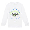 White sweatshirt with Iconic eye  - FINAL SALE