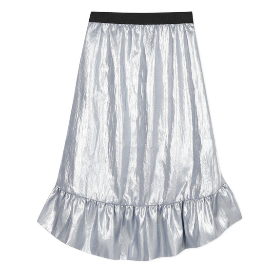 Blue metallic midi skirt  - FINAL SALE