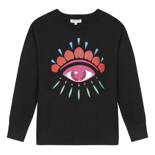 KENZO KIDS Peruvian Eye Cotton-Cashmere Sweater