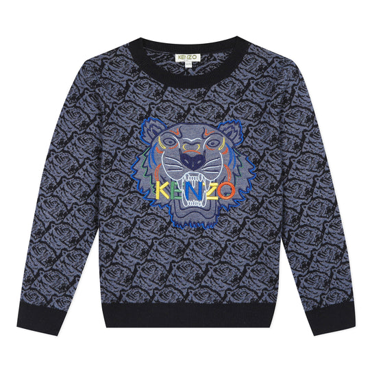 KENZO KIDS Classic Tiger Logo Jacquard Sweater