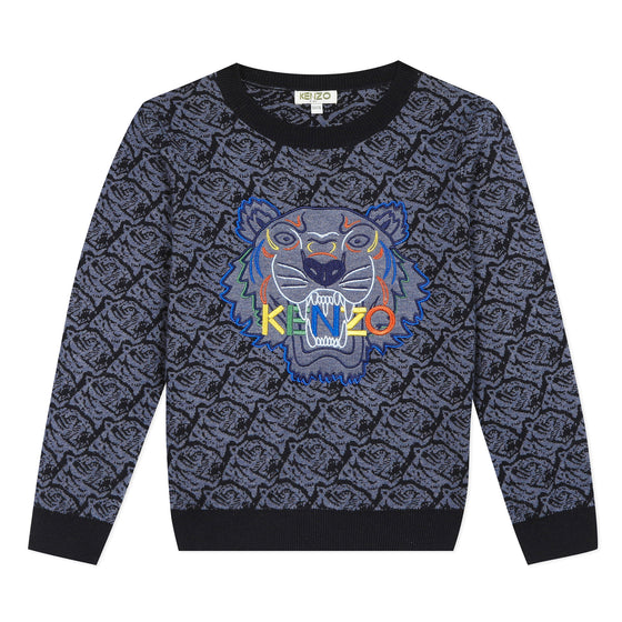Classic Tiger Logo Jacquard Sweater