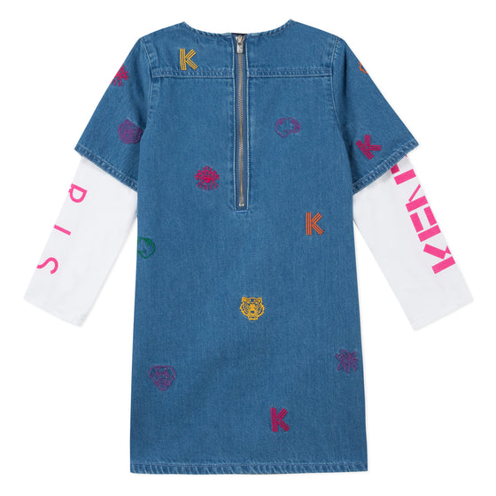 Embroidered 90s Vibes Dress and T-shirt Set