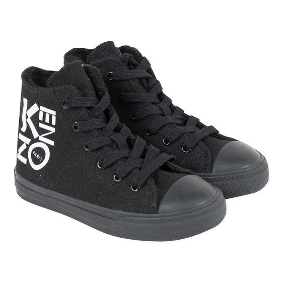 Black Logo High-Top Sneakers  - FINAL SALE