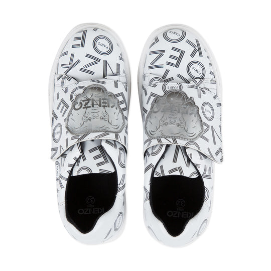 Elephant Logo Velcro-Tab Sneakers