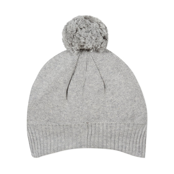 Grey peruvian winter hat with logo  - FINAL SALE