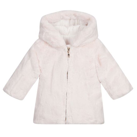 Pale Pink Reversible Faux Fur Jacket
