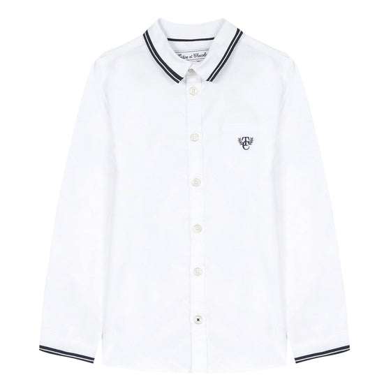 White Oxford shirt with embroidery  - FINAL SALE