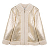 Gold jacket with sparkly sheepskin  - FINAL SALE