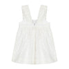 White Pinafore Dress with Bows  - FINAL SALE