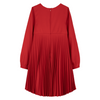 Red Pleated Floral Dress  - FINAL SALE