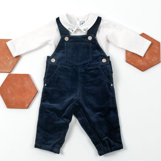 Navy Corduroy Overalls
