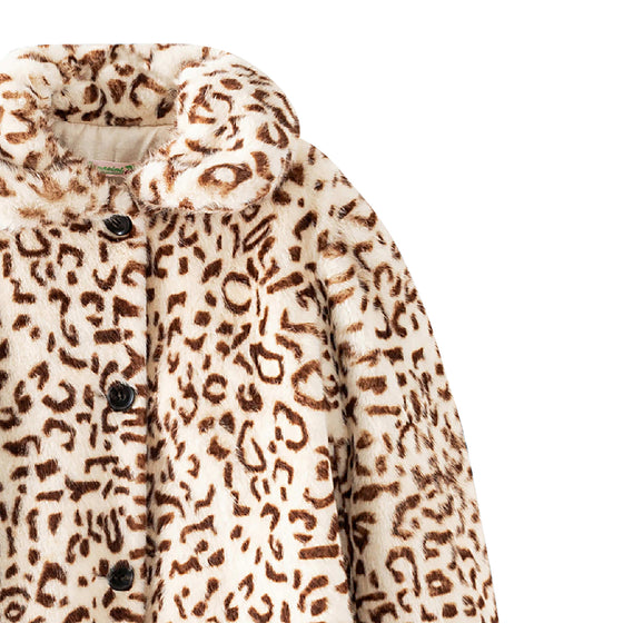 Faux Fur Leopard Occasion Coat